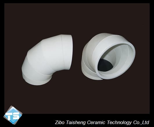 Wear resistance alumina elbow for material conveying